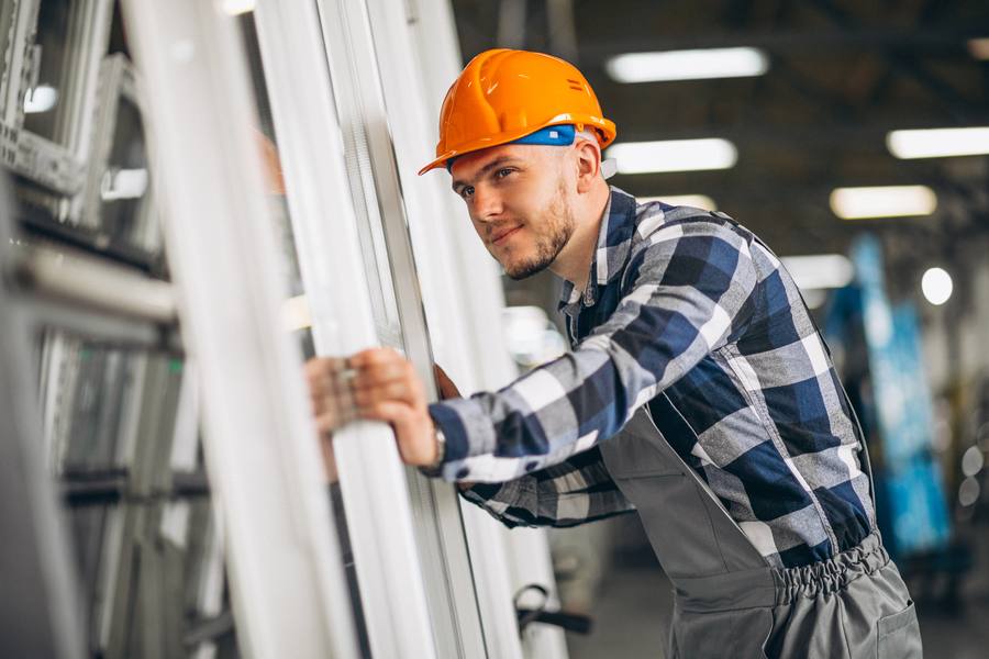 Fensterfertigung in der Werkstatt