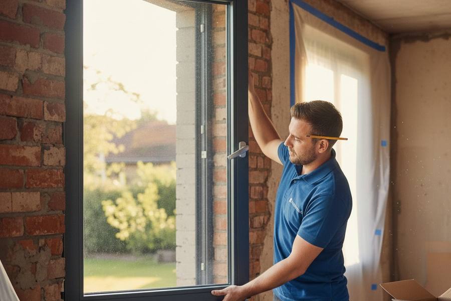 Fertiges Fenster im Werk
